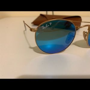 Ray Ban Round Flash Lenses - Blue